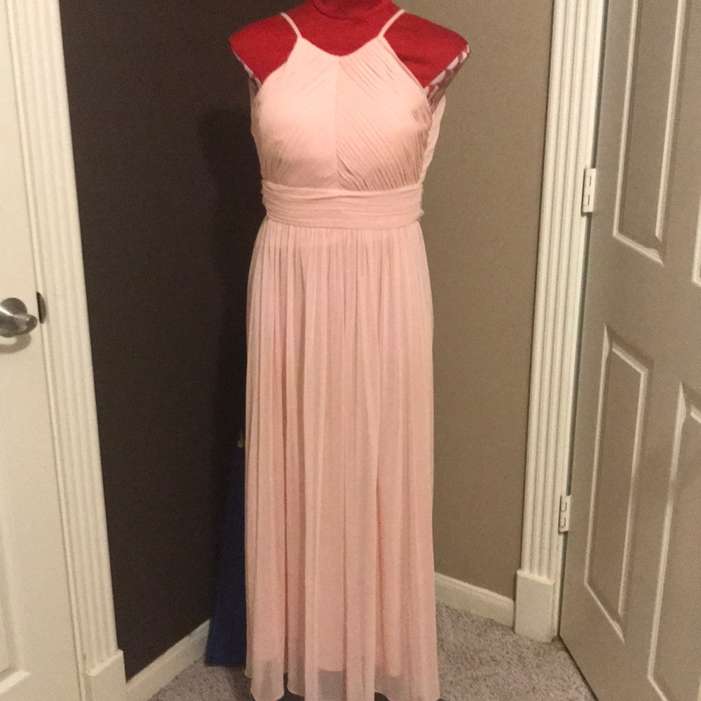 Peach colored dress